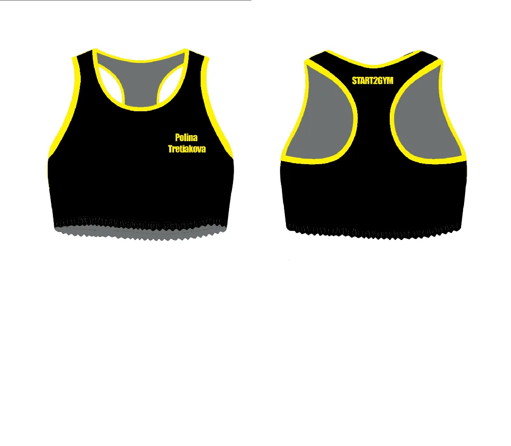 Топы CROPTOP BLACK & YELLOW