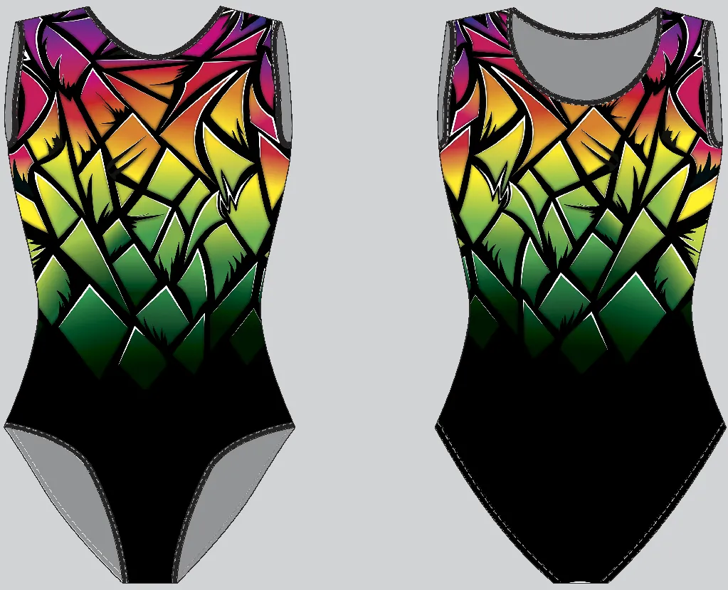 Гимнастический купальник START2GYM - GYM MULTICOLOR