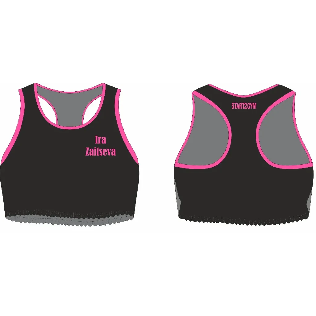 CROPTOP BLACK & PINK