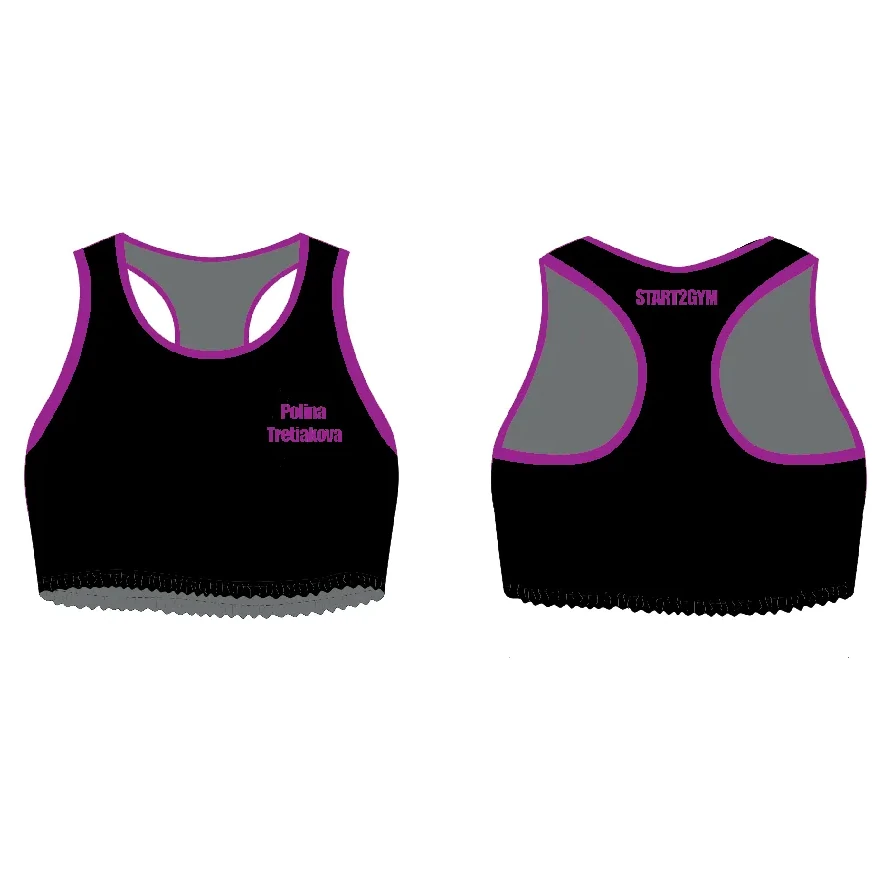 CROPTOP BLACK & VIOLET
