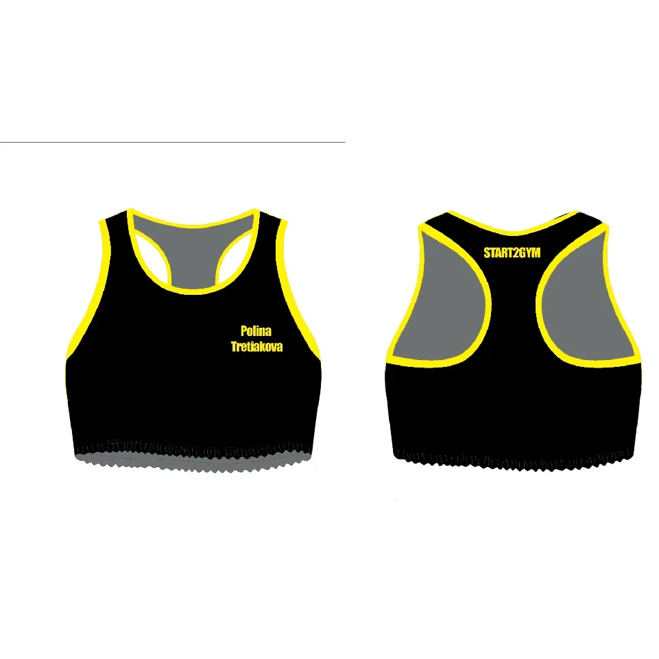 CROPTOP BLACK & YELLOW