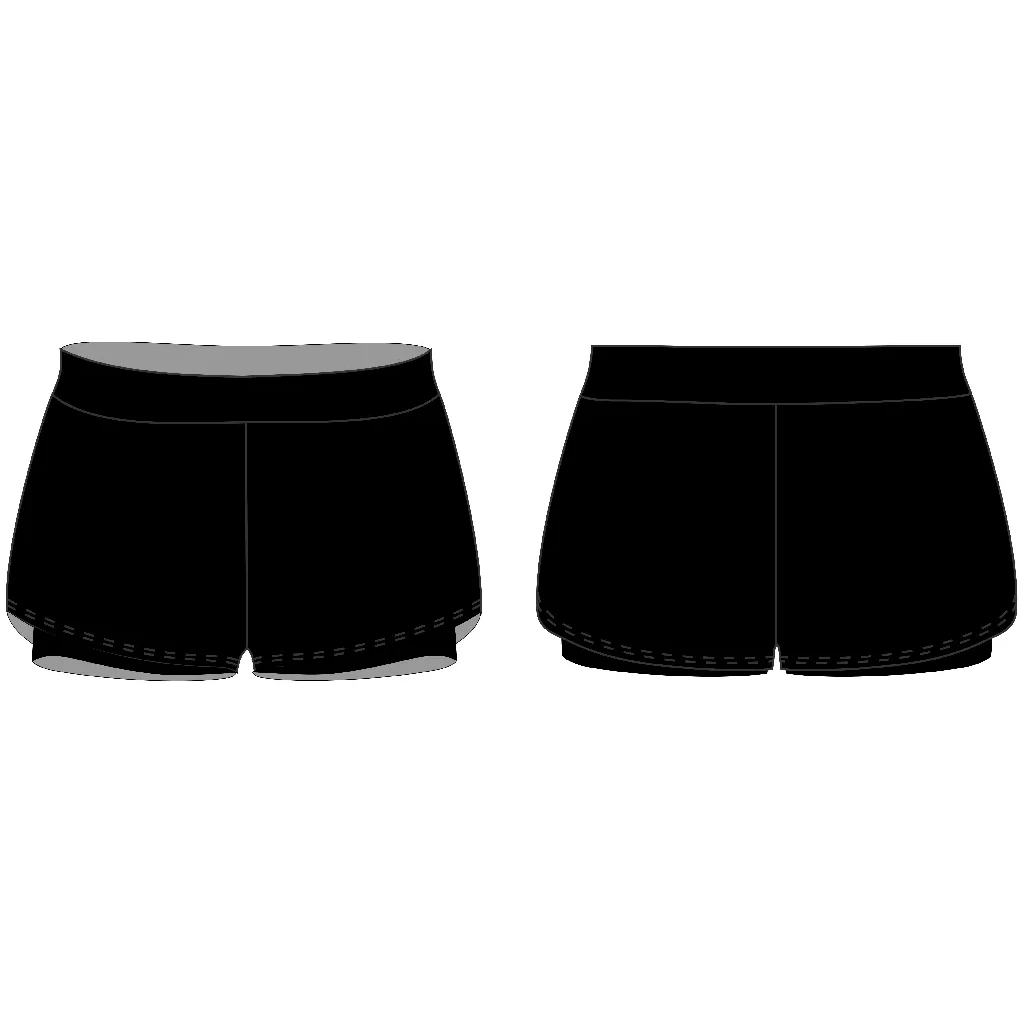 SHORTS BLACK & BLACK