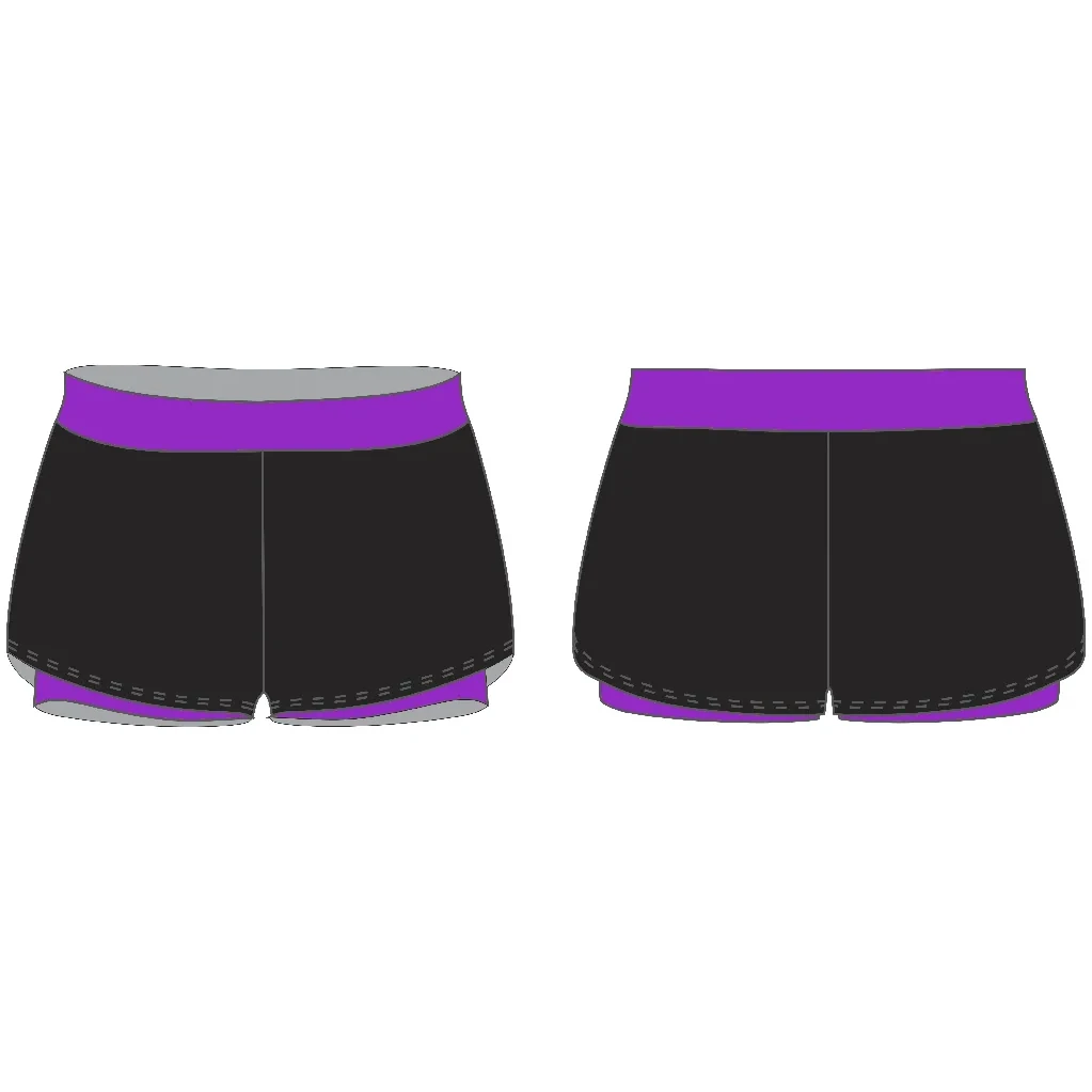 SHORTS BLACK & VIOLET