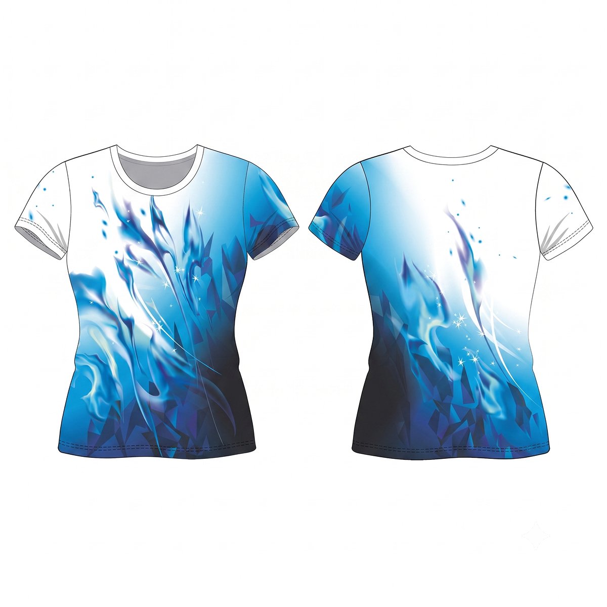 T-SHIRT BLUE FLAME