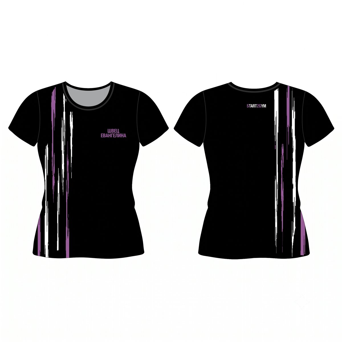 T-SHIRT VIOLET STRIPES